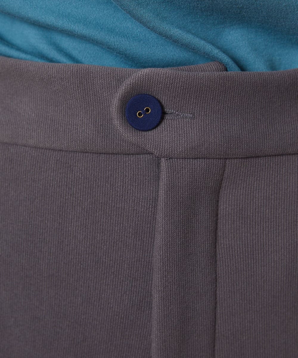 GJLAE43180 Jocomomola(ホコモモラ) Brillito 裏起毛ストレッチパンツ ブラウン