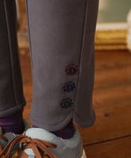 GJLAE43180 Jocomomola(ホコモモラ) Brillito 裏起毛ストレッチパンツ ブラウン