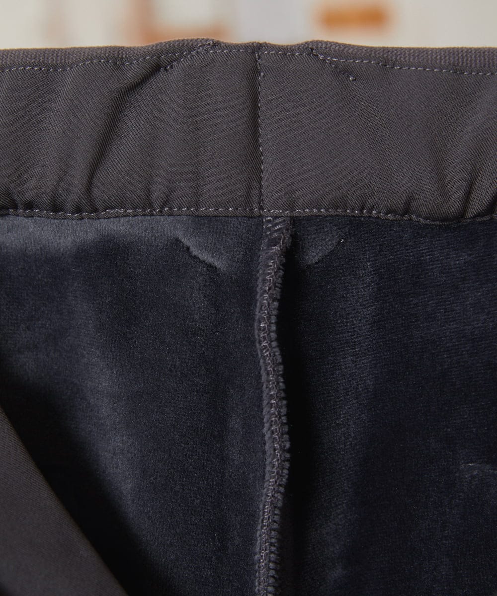 GJLAE43180 Jocomomola(ホコモモラ) Brillito 裏起毛ストレッチパンツ ブラウン