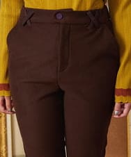 GJLAE43180 Jocomomola(ホコモモラ) Brillito 裏起毛ストレッチパンツ ブラウン