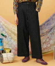 GJLAG36220 Jocomomola(ホコモモラ) 裏起毛デニムストレートパンツ ブラック