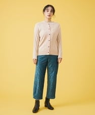 GJLAT36200 Jocomomola(ホコモモラ) Apagon ベロア刺繍パンツ キャメル