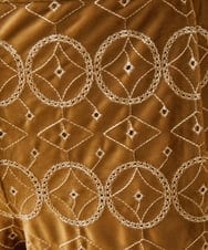 GJLAT36200 Jocomomola(ホコモモラ) Apagon ベロア刺繍パンツ キャメル