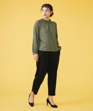 GJLAT53190 Jocomomola(ホコモモラ) R/Nyポンチ テーパードパンツ ブルーグリーン