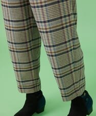 GJLAV43200 Jocomomola(ホコモモラ) グレンチェックパンツ ライトグレー