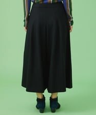 GJLAV51220 Jocomomola(ホコモモラ) 圧縮ウール天竺 ワイドパンツ ブラック