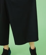 GJLAV51220 Jocomomola(ホコモモラ) 圧縮ウール天竺 ワイドパンツ ブラック