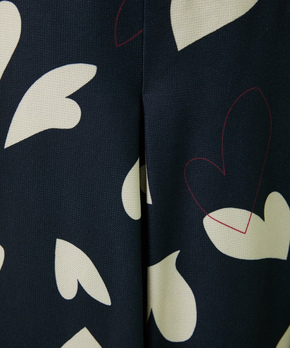 GJLAW03220 Jocomomola(ホコモモラ) Corazon ハートプリントワイドパンツ マスタード