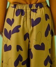GJLAW03220 Jocomomola(ホコモモラ) Corazon ハートプリントワイドパンツ マスタード