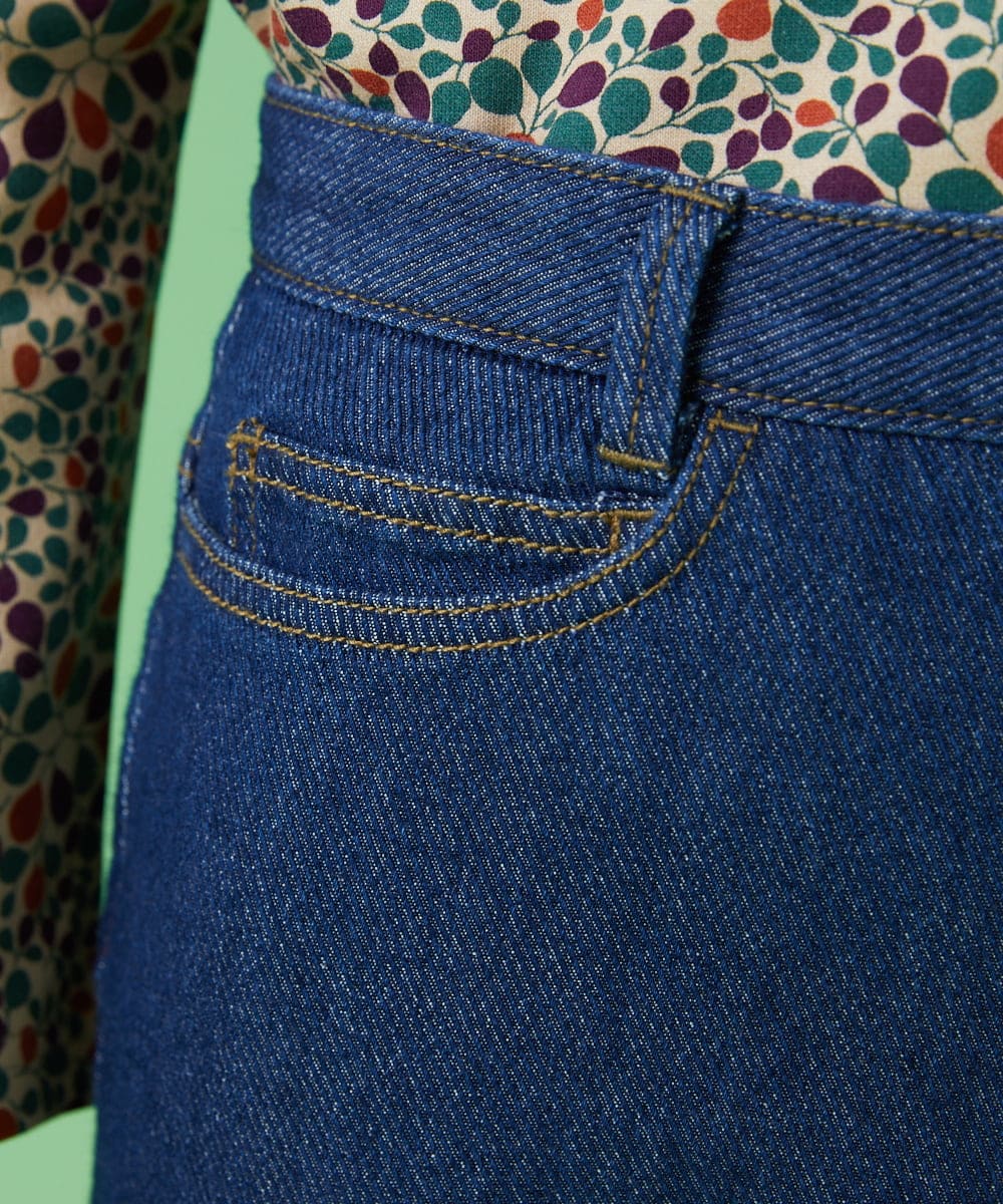 GJLAW47180 Jocomomola(ホコモモラ) デニムストレートパンツ ネイビー