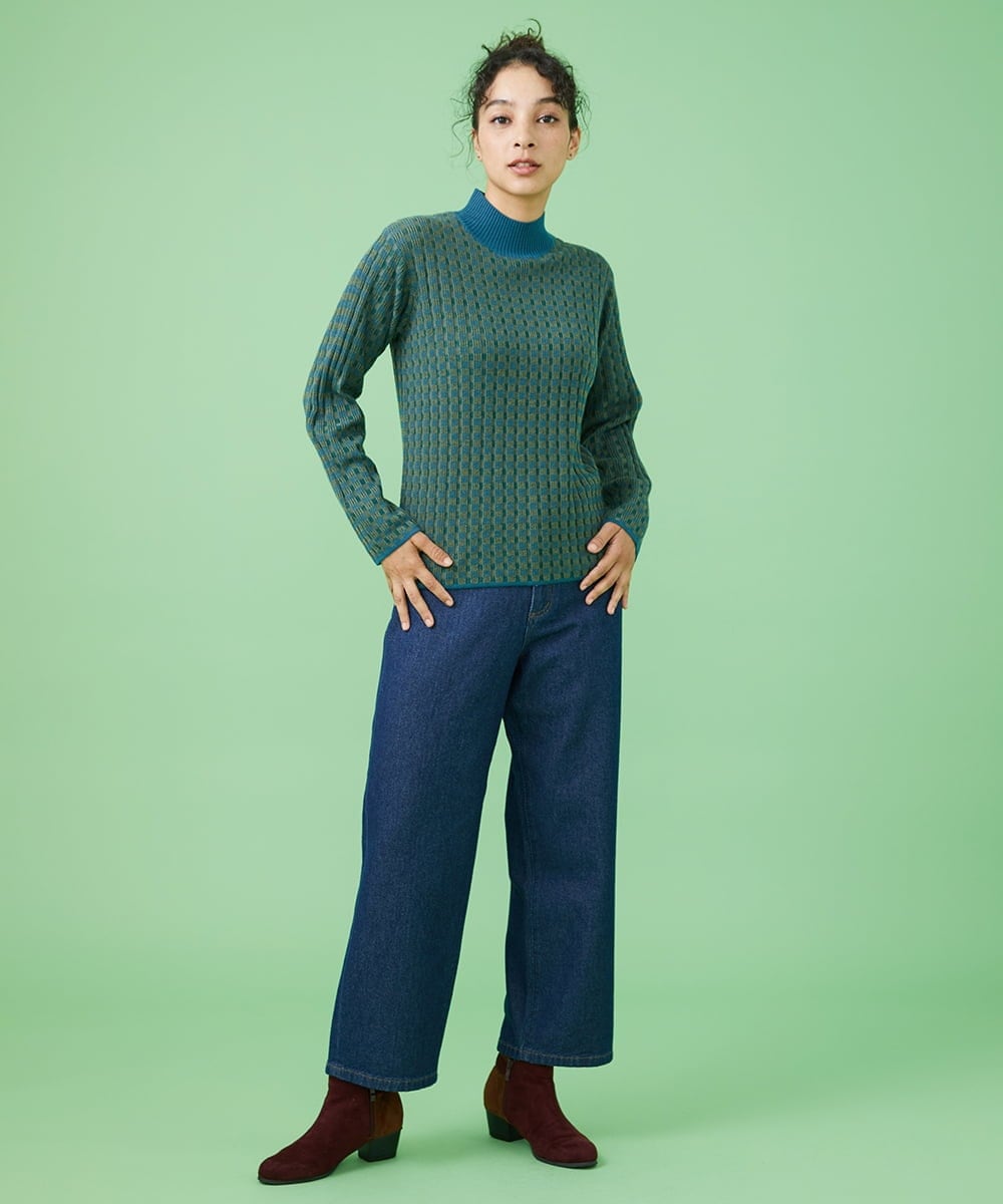 GJLAW47180 Jocomomola(ホコモモラ) デニムストレートパンツ ネイビー