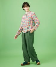 GJLCA31200 Jocomomola(ホコモモラ) ピーチ起毛ワイドパンツ アイボリー
