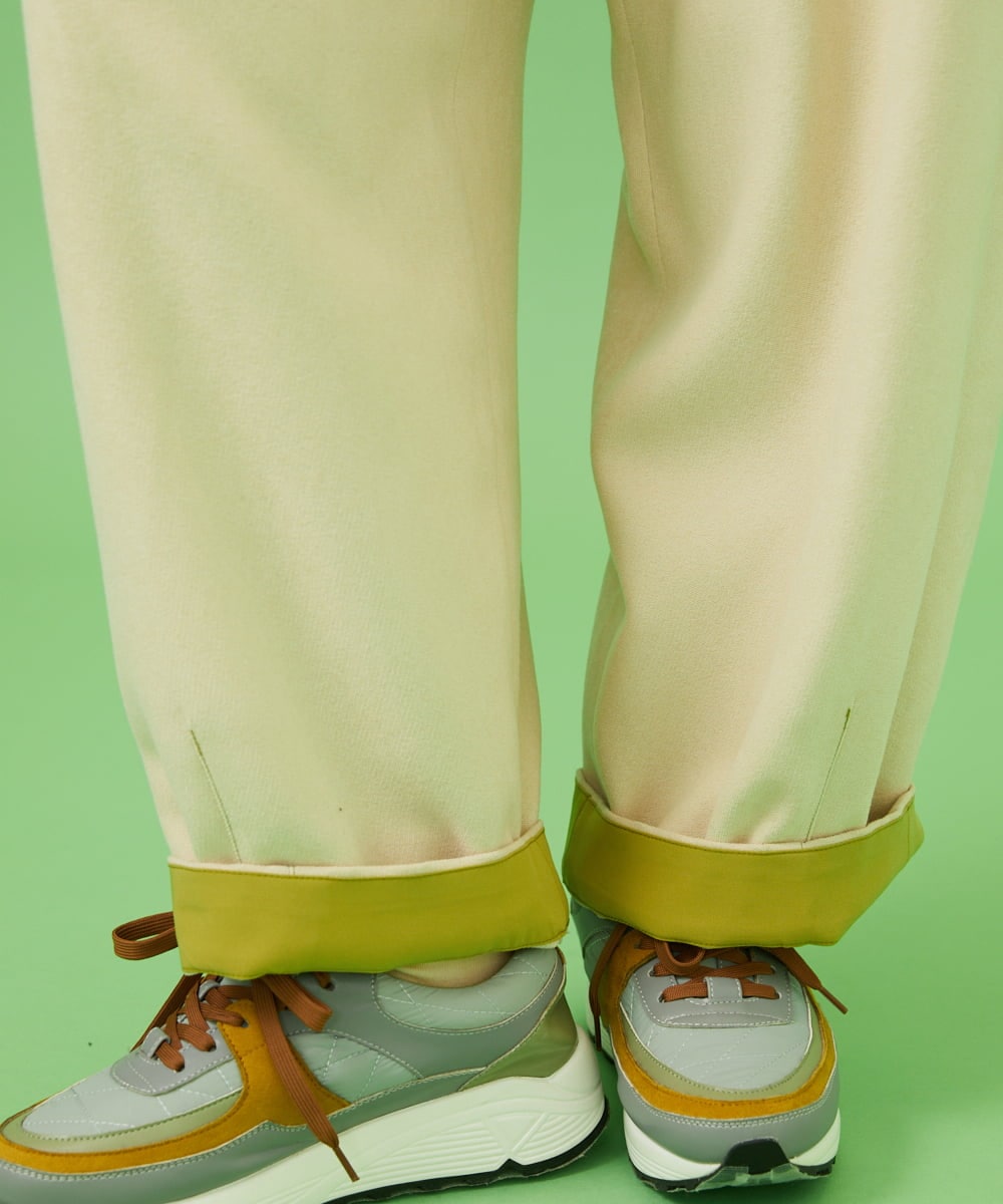 GJLCA31200 Jocomomola(ホコモモラ) ピーチ起毛ワイドパンツ アイボリー