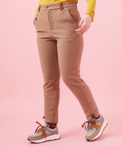GJLCA43180  Caliente 裏起毛ストレッチパンツ