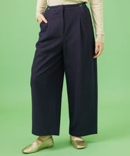 GJLCA50200 Jocomomola(ホコモモラ) カットソーツイード ワイドパンツ ネイビー