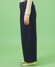 GJLCA50200 Jocomomola(ホコモモラ) カットソーツイード ワイドパンツ ネイビー
