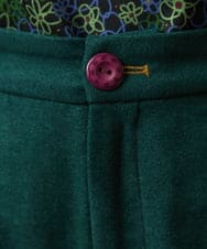 GJLCD32200 Jocomomola(ホコモモラ) Pradera ピーチ起毛ワイドパンツ グリーン