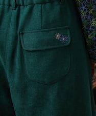 GJLCD32200 Jocomomola(ホコモモラ) Pradera ピーチ起毛ワイドパンツ グリーン