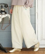 GJLCD32200 Jocomomola(ホコモモラ) Pradera ピーチ起毛ワイドパンツ ベージュ