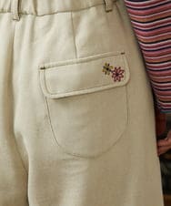 GJLCD32200 Jocomomola(ホコモモラ) Pradera ピーチ起毛ワイドパンツ ベージュ