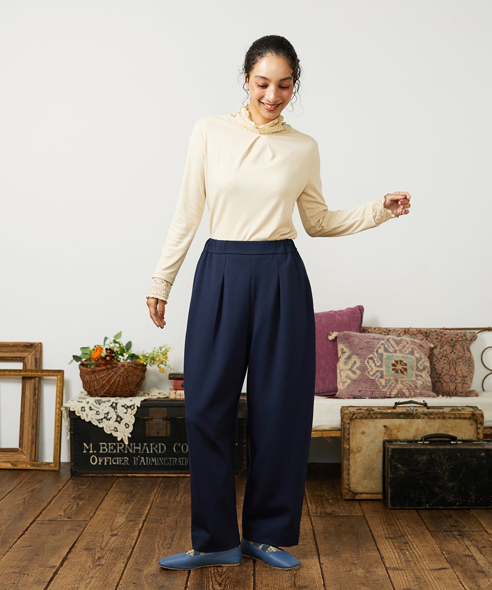 GJLCD51220 Jocomomola(ホコモモラ) ポンチストレッチパンツ ピンク