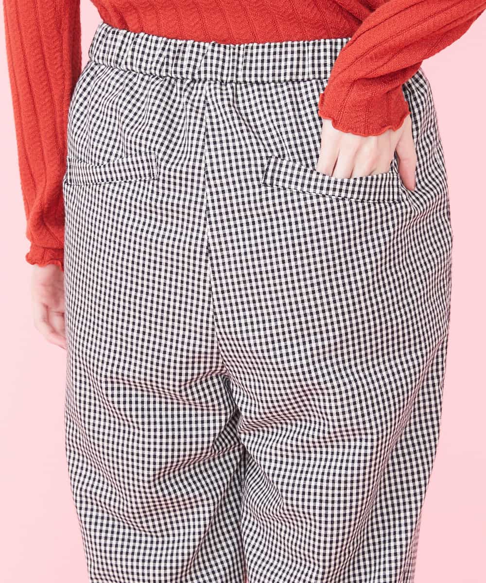 T R チェックテーパードパンツ クロップド 半端丈パンツ Jocomomola ホコモモラ イトキンオンラインストア