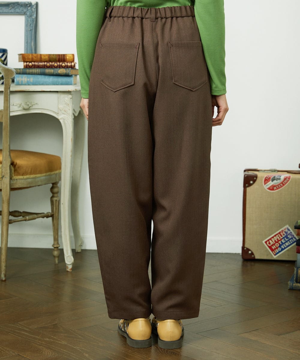 GJLDD36180 Jocomomola(ホコモモラ) Pluma de flecha カーブシルエットパンツ ブラウン