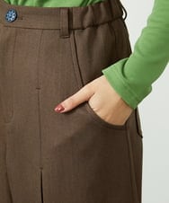 GJLDD36180 Jocomomola(ホコモモラ) Pluma de flecha カーブシルエットパンツ ブラウン