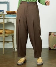 GJLDD36180 Jocomomola(ホコモモラ) Pluma de flecha カーブシルエットパンツ ブラウン