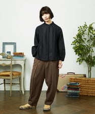 GJLDD36180 Jocomomola(ホコモモラ) Pluma de flecha カーブシルエットパンツ ブラウン