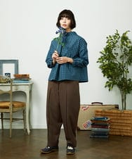 GJLDD36180 Jocomomola(ホコモモラ) Pluma de flecha カーブシルエットパンツ ブラウン