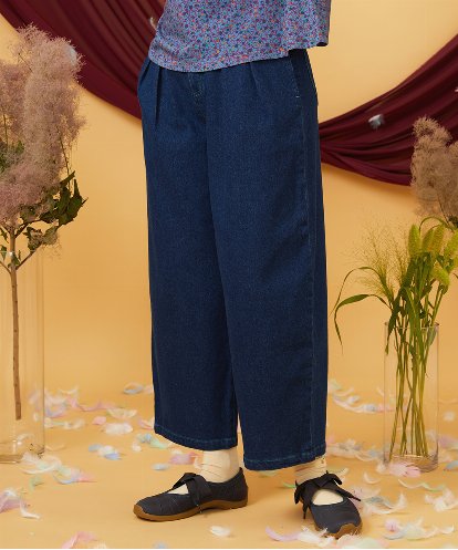 GJLDE39180 Jocomomola デニムカーブシルエットパンツ