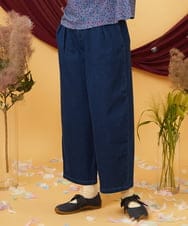 GJLDE39180 Jocomomola(ホコモモラ) デニムカーブシルエットパンツ ネイビー