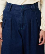 GJLDE39180 Jocomomola(ホコモモラ) デニムカーブシルエットパンツ ネイビー