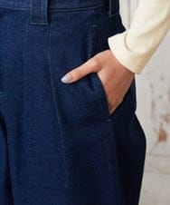 GJLDE39180 Jocomomola(ホコモモラ) デニムカーブシルエットパンツ ネイビー