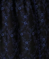 GJLDE41240 Jocomomola(ホコモモラ) フラワースカラップ総刺繍ワイドパンツ ブラック