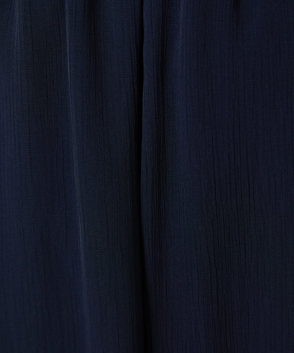 GJLDE44200 Jocomomola(ホコモモラ) RIO ベルト付き楊柳ワイドパンツ ネイビー