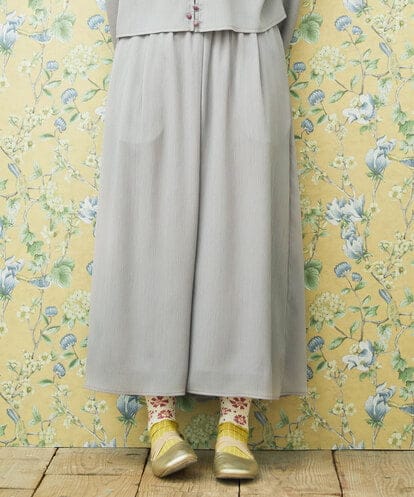 GJLDE44200 Jocomomola RIO ベルト付き楊柳ワイドパンツ