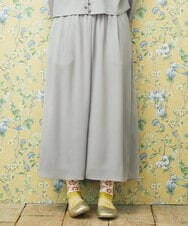 GJLDE44200 Jocomomola(ホコモモラ) RIO ベルト付き楊柳ワイドパンツ ライトグレー