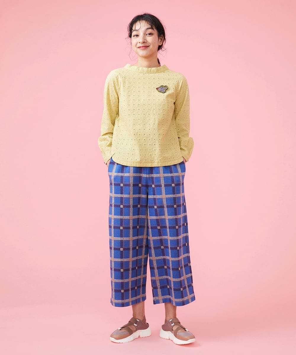 GJLDT02220 Jocomomola(ホコモモラ) Azul チェックパンツ ブルー