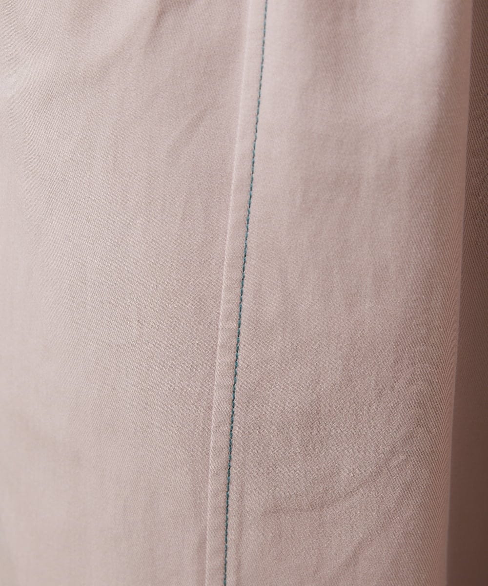 GJLFD33200 Jocomomola(ホコモモラ) Facil 刺繍入りツイルワイドパンツ ライトピンク