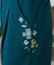 GJLFD50220 Jocomomola(ホコモモラ) El Rucio フラワーアップリケポンチパンツ［オケージョン/セレモニー］ グリーン