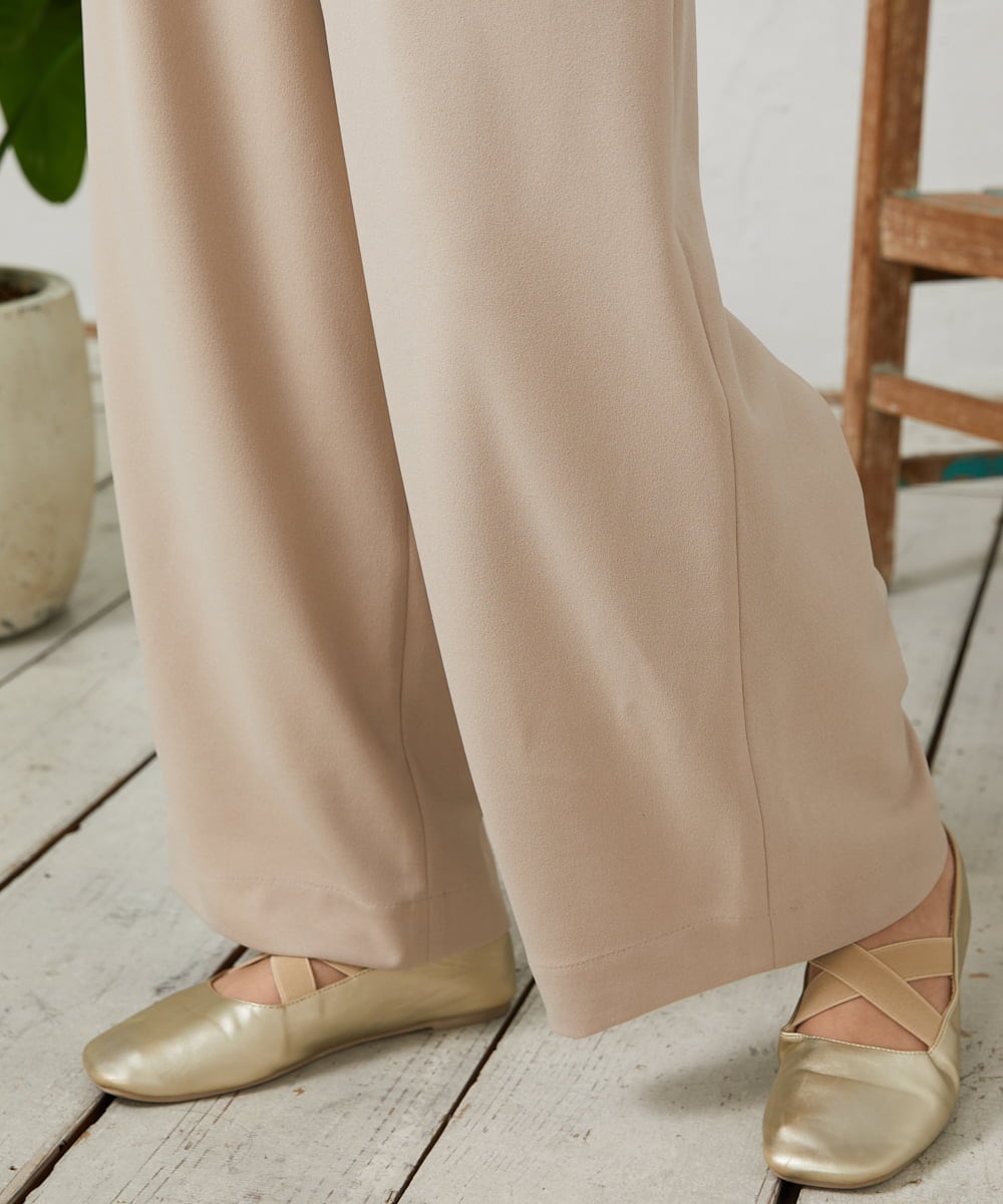 GJLFD50220 Jocomomola(ホコモモラ) El Rucio フラワーアップリケポンチパンツ［オケージョン/セレモニー］ ベージュ