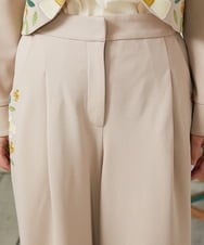 GJLFD50220 Jocomomola(ホコモモラ) El Rucio フラワーアップリケポンチパンツ［オケージョン/セレモニー］ ベージュ