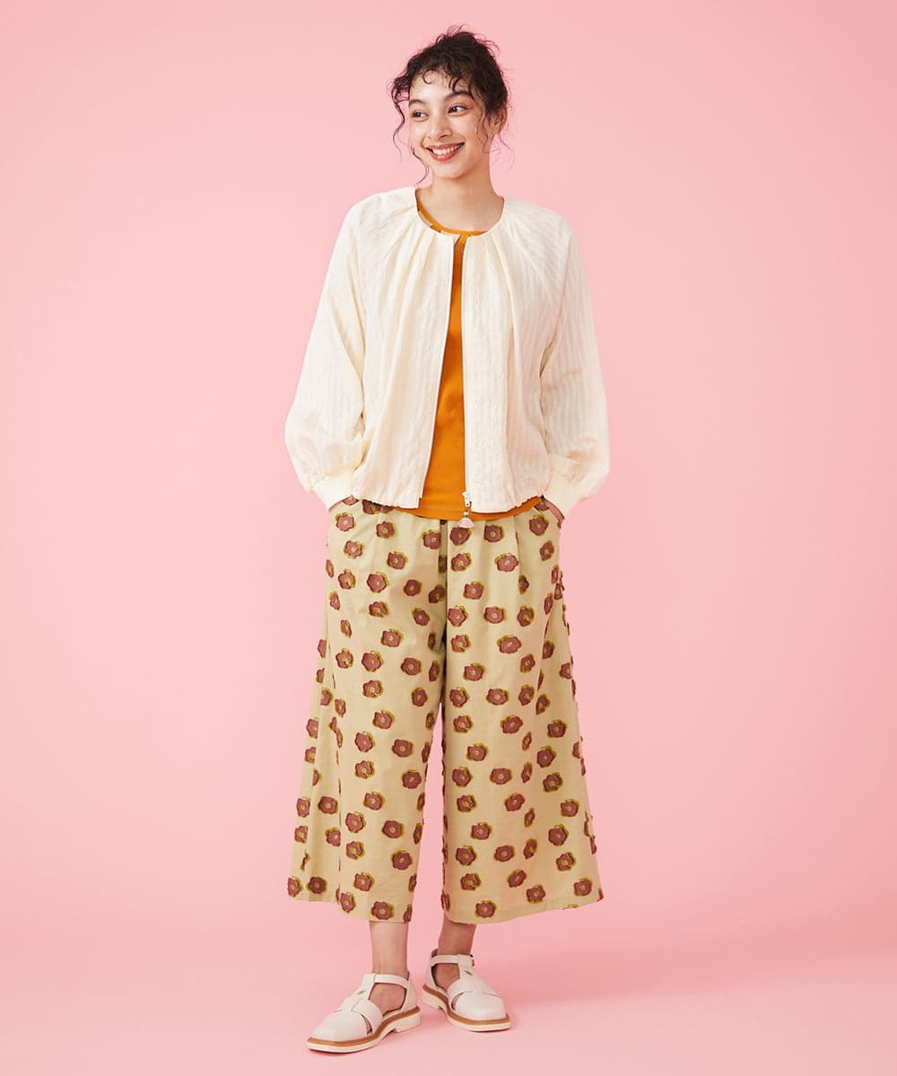 GJLFS33200 Jocomomola(ホコモモラ) Pensamiento ジャカードパンツ グレー