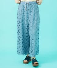 セール 登場から人気沸騰 Flor 総レースワイドパンツ(ガウチョ・ワイドパンツ パンツ
