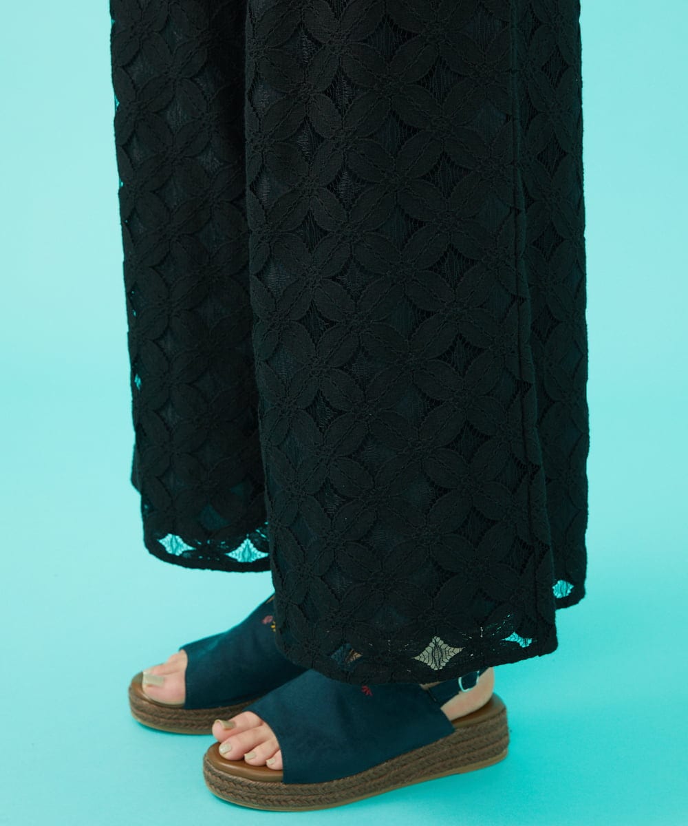 セール】起毛レースワイドパンツ（その他パンツ）｜Jocomomola