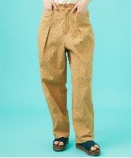 GJLGB39190 Jocomomola(ホコモモラ) Guijarro サッカーテーパードパンツ ベージュ
