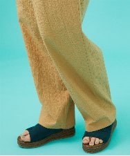 GJLGB39190 Jocomomola(ホコモモラ) Guijarro サッカーテーパードパンツ ベージュ