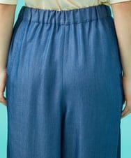GJLGB41200 Jocomomola(ホコモモラ) Flor pintada テンセルデニムワイドパンツ ライトブルー